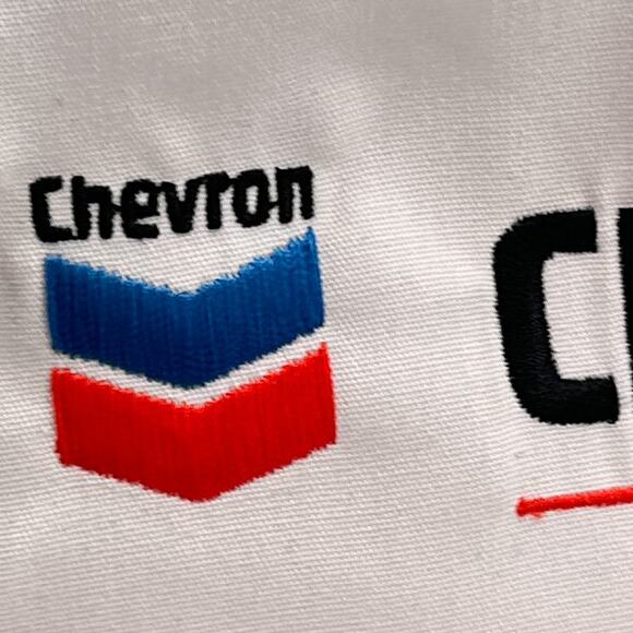 VTG Chevron KC White Embroidered Trucker Hat Grandpa Retro Garage Rope Advertise - Picture 4 of 13